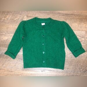 Baby Gap button up green cardigan sz.18-24 mo. So pretty for the Holidays